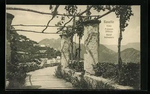 AK Ravello, Viale, Palazzo Affilitto, Hotel Belvedere