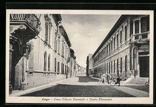 AK Lugo, Corso Vittorio Emanuele e Scuole Elementari