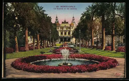 AK Monte Carlo, Le Casino et les Jardins