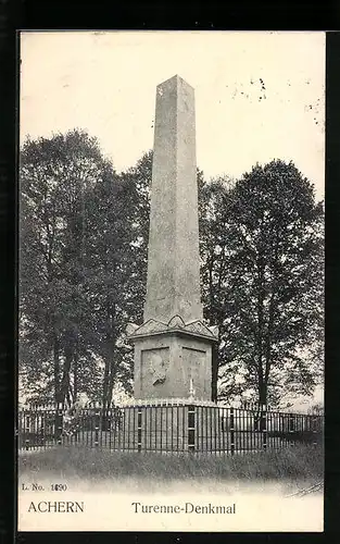 AK Achern, am Turenne-Denkmal