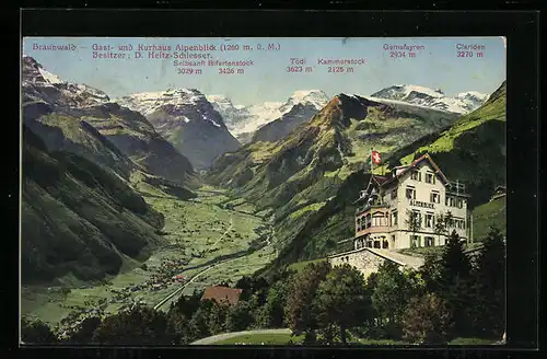 AK Braunwald, Gast- und Kurhaus Alpenblick