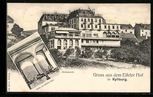 AK Kyllburg, Hotel Eifeler Hof, Rückansicht