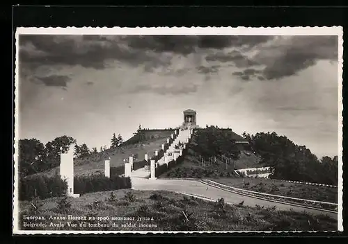 AK Belgrade, Avala Vue du tombeau du soldat inconnu