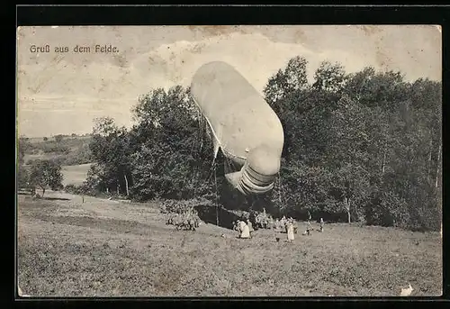 AK Ballon im Felde