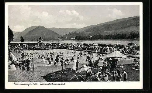 AK Bad Hönningen a. Rh., Badegäste im Thermalschwimmbad