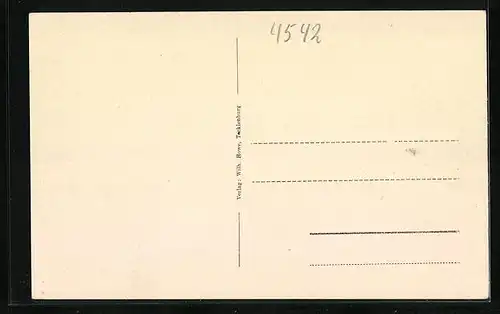 AK Tecklenburg, altes Fachwerkhaus in der Sackgasse