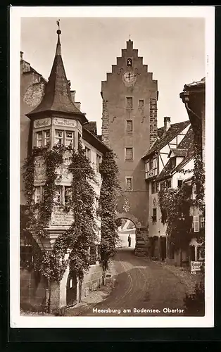 AK Meersburg /Bodensee, Obertor und Gasthof zum Bären