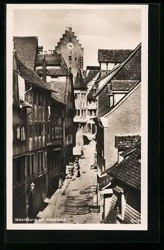 AK Meersburg /Bodensee, Strassenpartie Steigstrasse