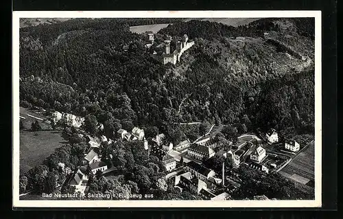 AK Bad Neustadt, Fliegeraufnahme der Stadt mit der Salzburg