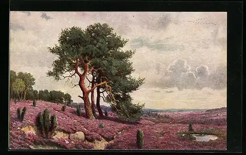 Ölgemälde-Imitations-AK Imita / A.S.-M. Leipzig Nr. 705: Landschaft mit Bäumen
