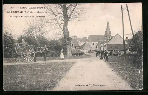 AK St-Christophe-en-Bazelle, Route de Valancay et Route de Poulains