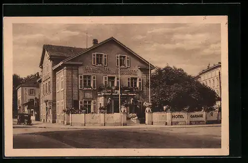 AK Lörrach, Bahnhof-Hotel von Willy Weniger