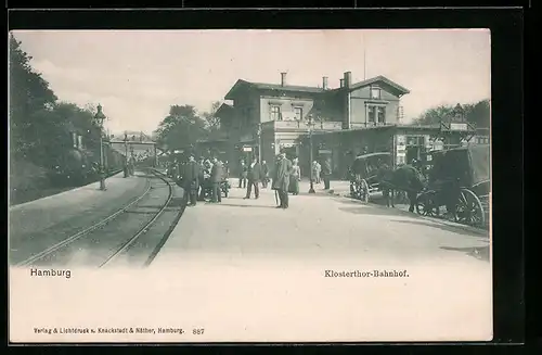 AK Hamburg-Klostertor, Klosterthor-Bahnhof