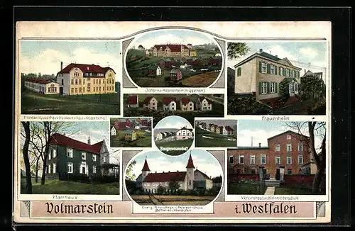 AK Volmarstein i. Westfalen, Pfarrhaus, Hermann-Luisenhaus, Frauenheim