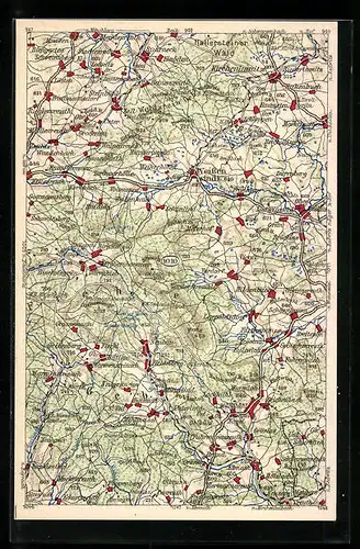 AK Weissenstadt, Umgebungskarte, WONA-Verlag