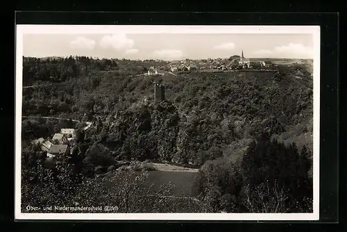 AK Manderscheid /Eifel, Ort aus der Vogelschau