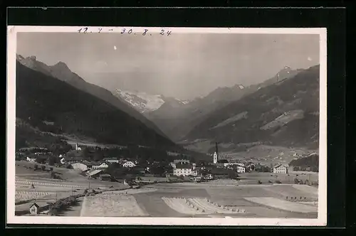 AK Mieders, Gesamtansicht mit Blick auf die Stubaier Gletscher