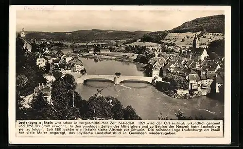 AK Laufenburg a. Rh., Ortsansicht mit Gewässer