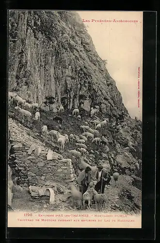 AK Orlu, Montagnes de village, Troupeau de Moutons paissant aux environs du Lac de Naguilles