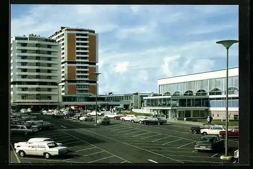 AK Westerland /Sylt, Parkplatz mit Autos