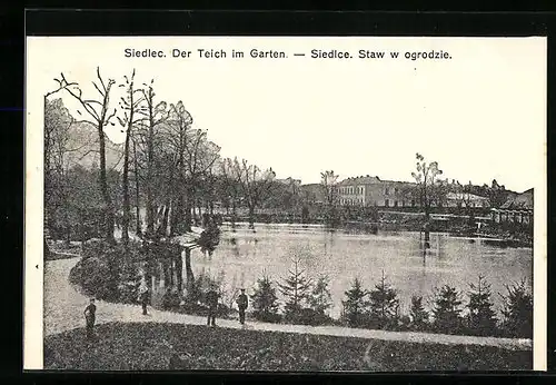 AK Siedlec, Der Teich im Garten