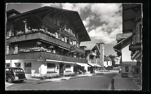 AK Adelboden, Dorfstrasse mit Hotel Bären