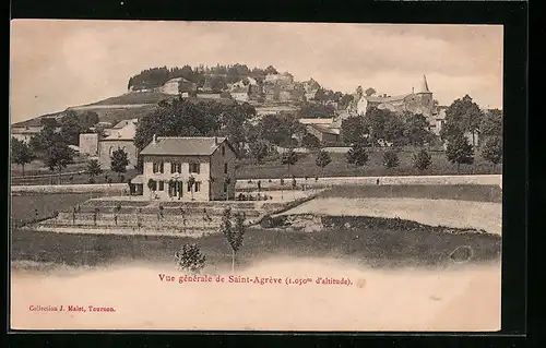 AK Saint-Agrève, Vue gènèrale