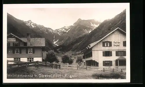 AK Oberstdorf i. Allgäu, Pension Berghof & Spielmannsau