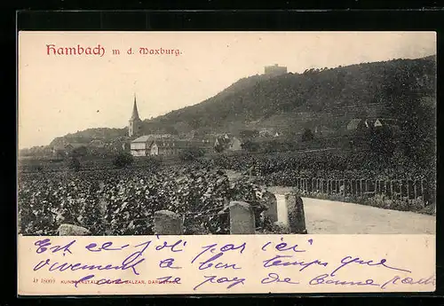 AK Hambach, Ortsansicht mit der Maxburg