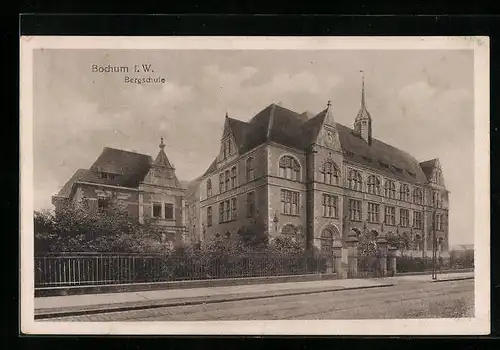 AK Bochum i. W., Blick auf Bergschule