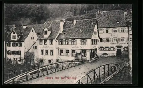 AK Neuenbürg, Am Gasthaus zum Hirsch