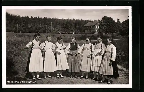 AK Hessenmädchen in hessischer Volkstracht