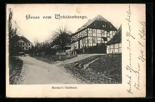 AK Wohldenberg, Riecher`s Gasthaus, Fachwerkhaus