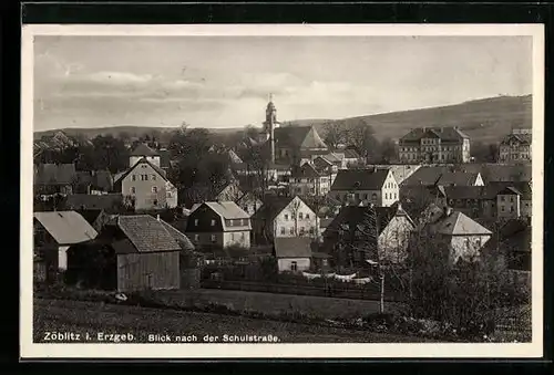 AK Zöblitz i. Erzgeb., Blick nach der Schulstrasse