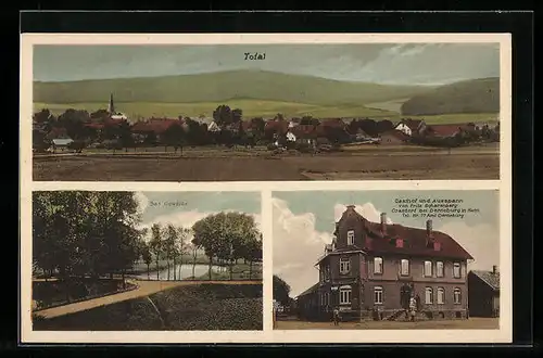 AK Grasdorf b. Derneburg, Gasthof F. Scharenberg, Totalansicht, Das Gewölbe