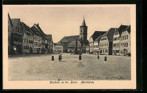 AK Neustadt a. d. Saale, Partie am Marktplatz