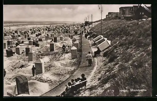 AK Wangerooge, Strandpartie mit Besuchern