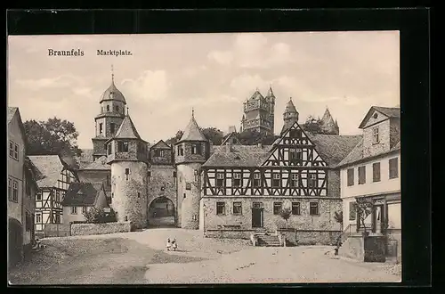 AK Braunfels, Blick auf Marktplatz