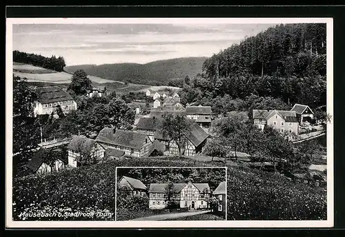 AK Meusebach b. Stadtroda /Thür., Gasthof Meusebach, Teilansicht