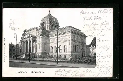 AK Barmen, Blick zur Ruhmeshalle