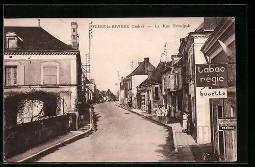 AK Fléré-la-Rivière, la Rue Principale