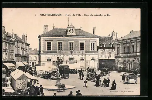 AK Chateauroux, Hotel de Ville, Place du Marche au Blé