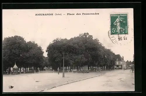 AK Aigurande, Place des Promenades