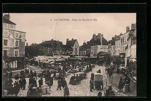 AK La Chatre, Place du Marche au Blé