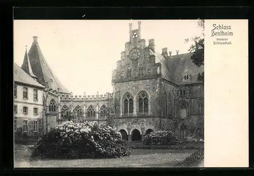 AK Bad Bentheim, Innerer Schlosshof mit Grünflächen