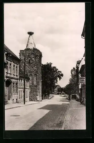 AK Landsberg, Strausberger Tor mit Storchennest