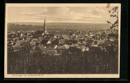 AK Ihringen am Kaiserstuhl, Ortsansicht aus der Vogelschau