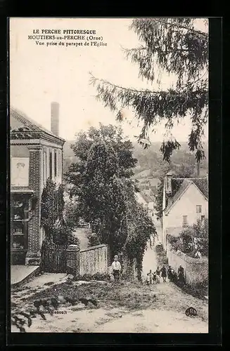 AK Moutiers-au-Perche, Vue prise du parapet de l`Eglise