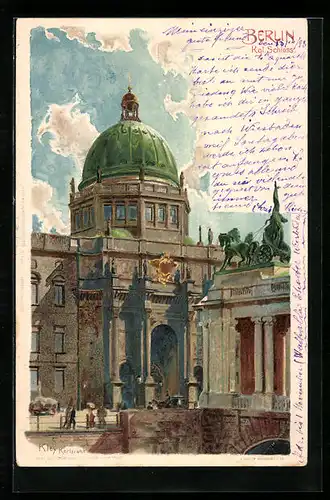 Künstler-AK Heinrich Kley: Berlin, Königliches Schloss