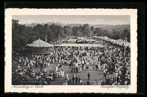 AK Naumburg a. Saale, Festplatz zum Kirschfest, Volksfest